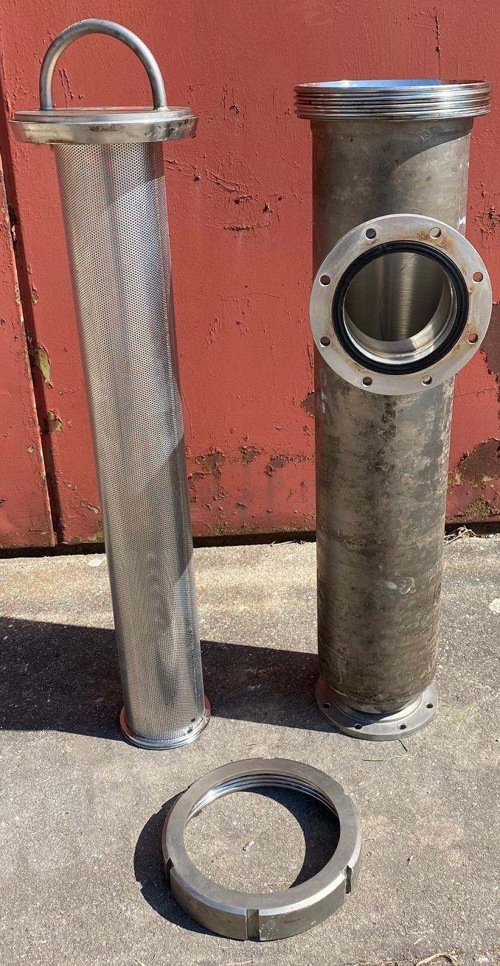Corner tube screen made of stainless steel
