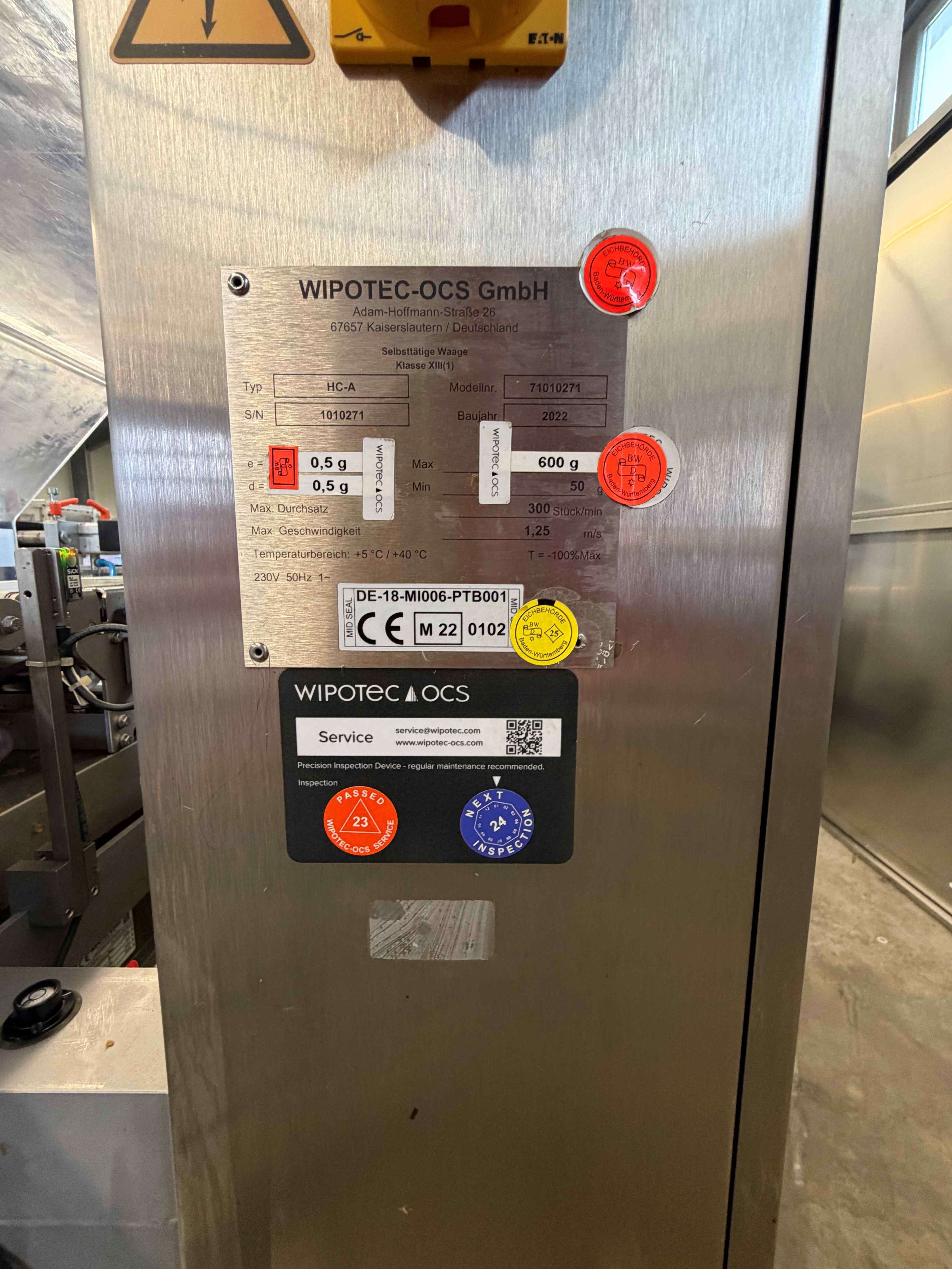 WIPOTEC-OCS HC-A-VA-3000-3 High Speed Checkweigher 4