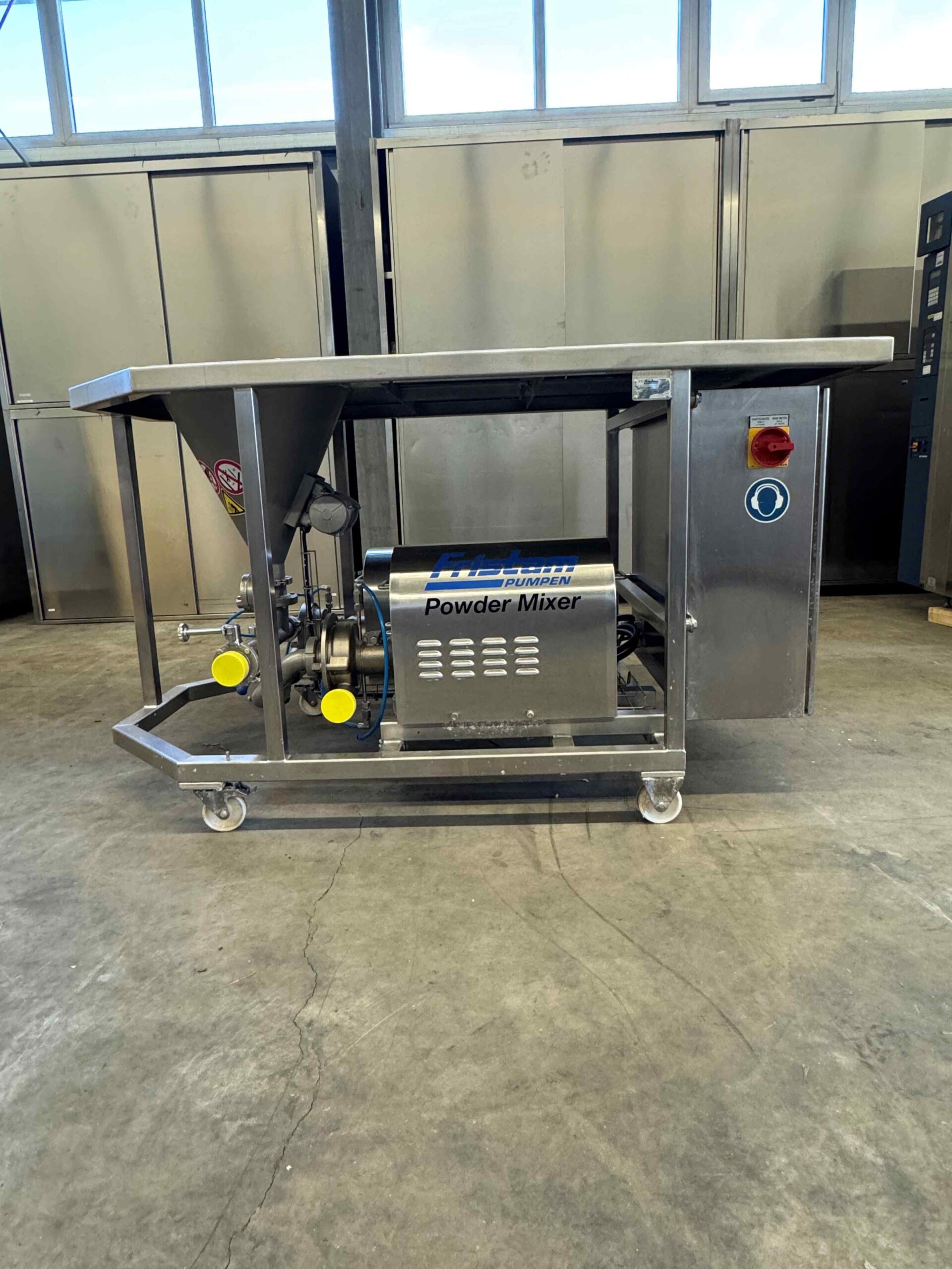 Pulvermischer neuwertig mit selbstansaugender Kreiselpumpe, Fristam, Typ PM 01 17-52